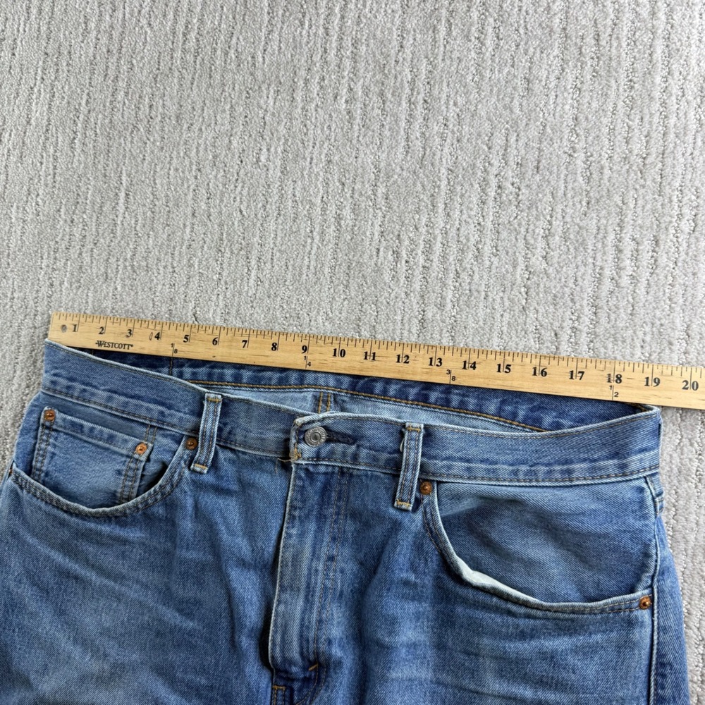 Levis 505 Regular Fit Straight Leg Jeans Mens Size 38x29 Blue Denim 505-0216 - Picture 6 of 8
